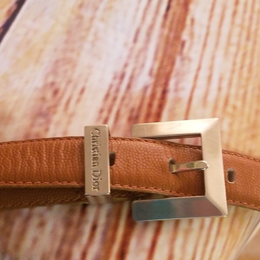 Christian Dior Brown Leather Belt